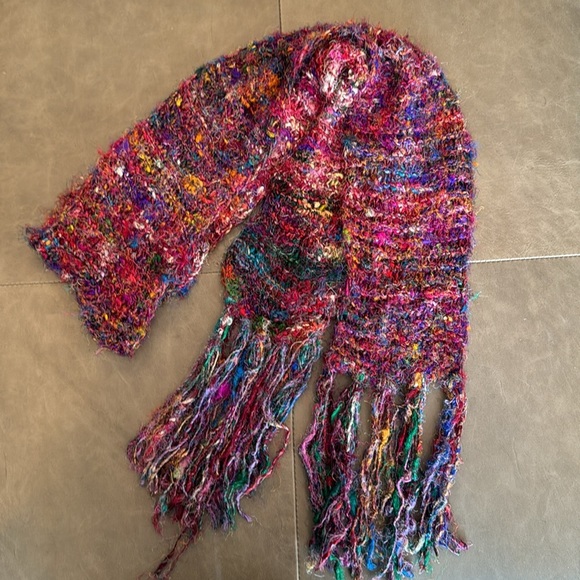 Nova Wear Woven Silk Multicolored Scarf Made in Nepal - Picture 5 of 8